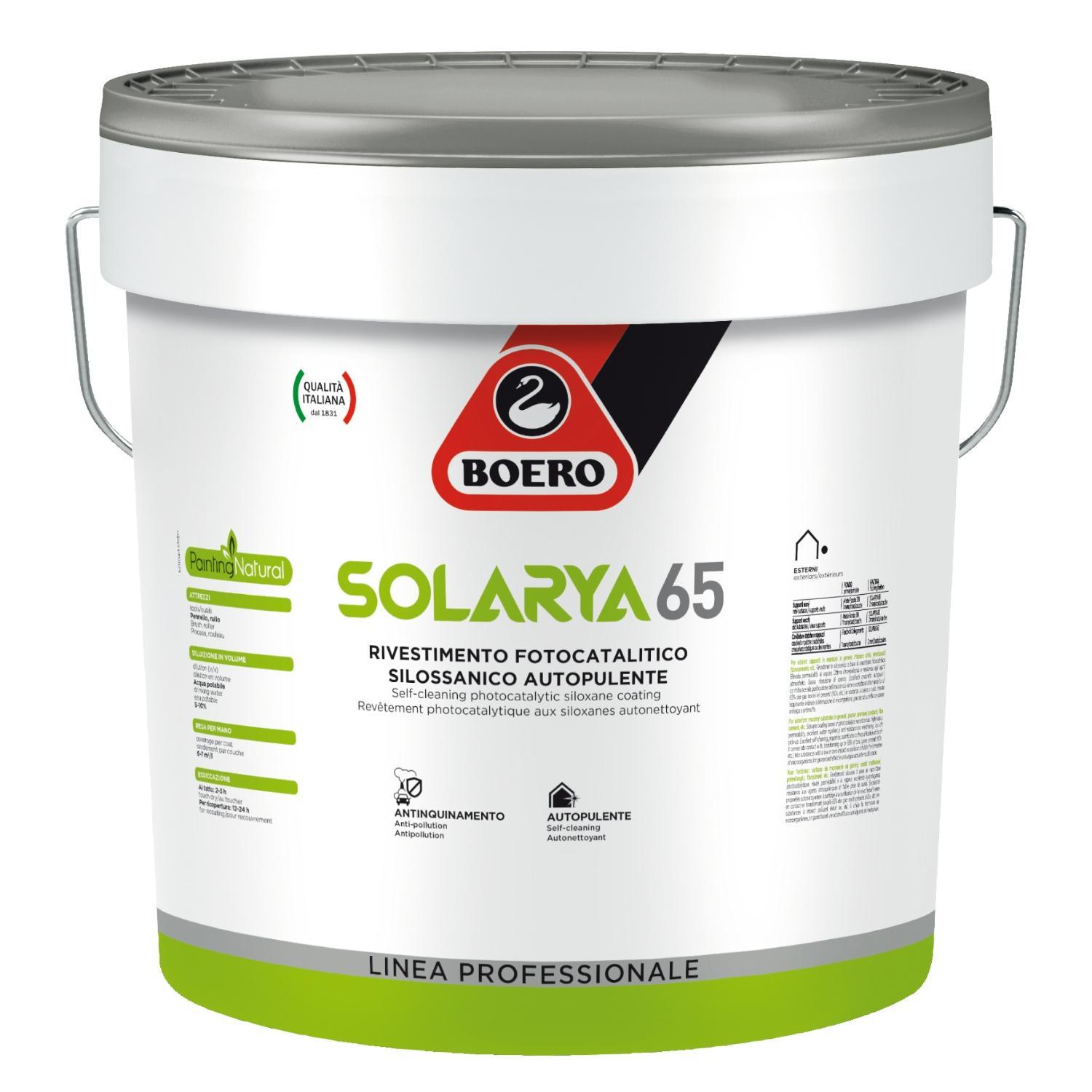 BOERO -  SOLARYA 65 PITTURA SILOSSANICA FOTOCATALITICA COLORE BIANCO LT 14