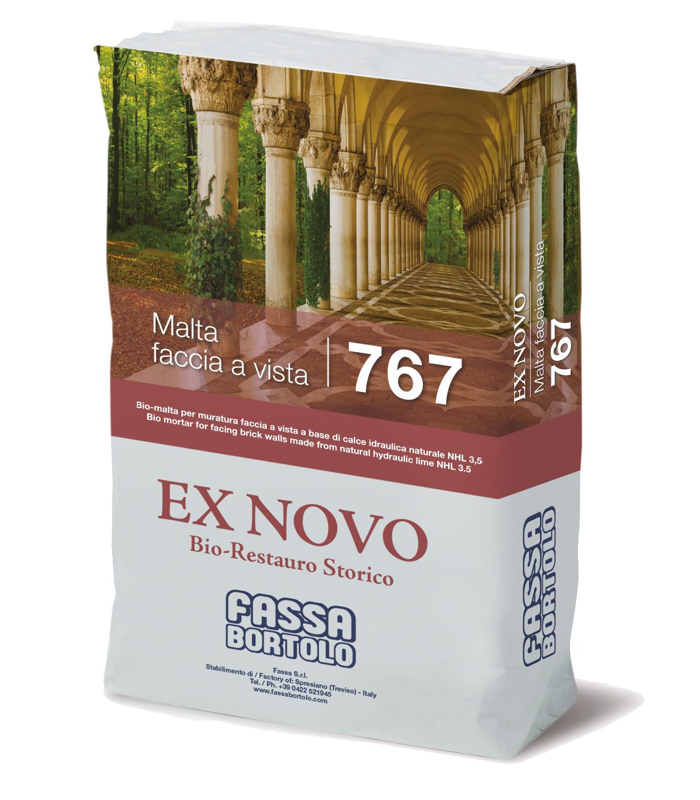 FASSA - MALTA FACCIA A VISTA 767 SACCO 25 KG BIO-CALCE IDRAULICA NATURALE NHL 3.5 INTERNO ESTERNO