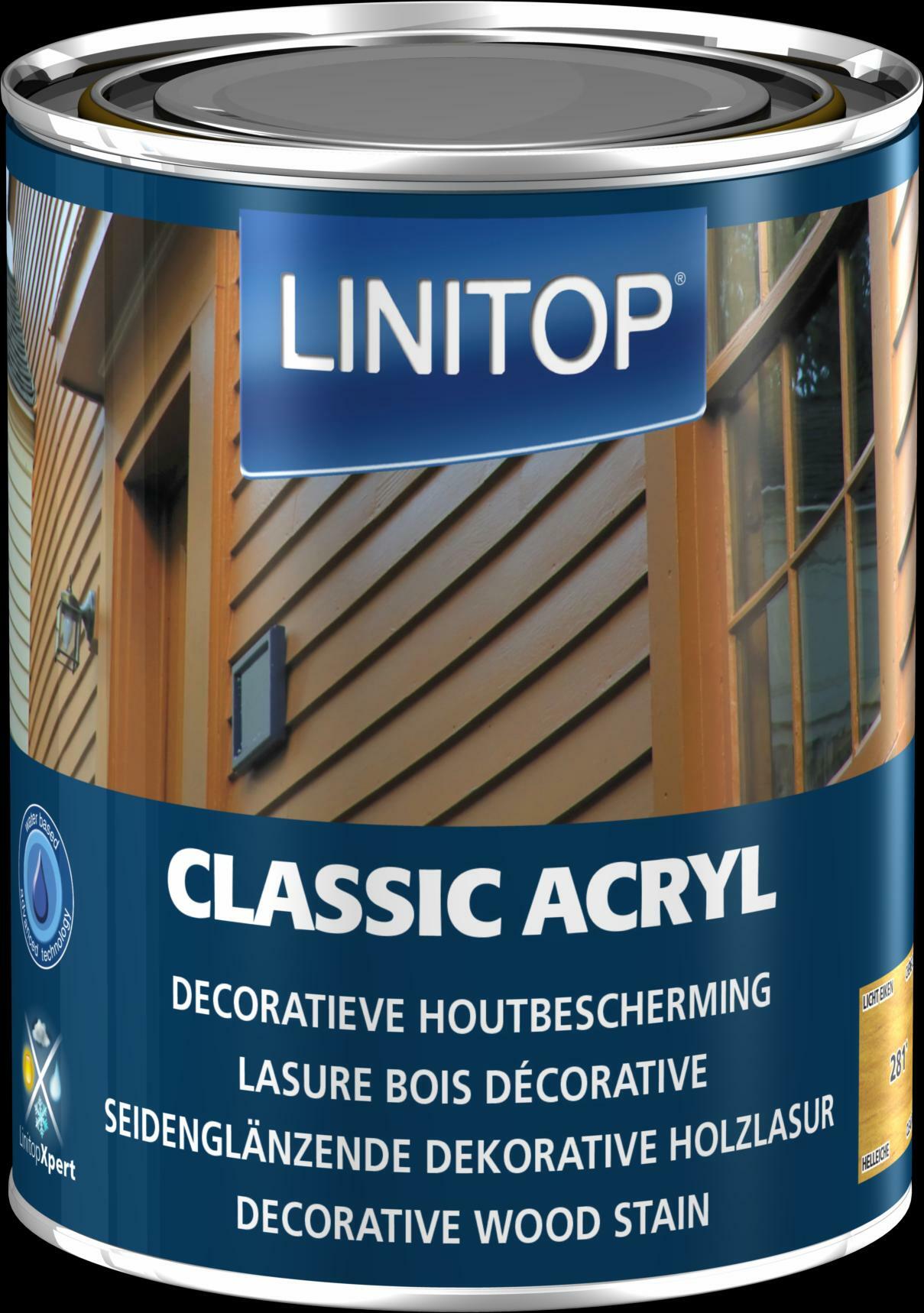 bulova linitop - classic acryl 282 finitura per legno colore teak 5 litri - foto 1
