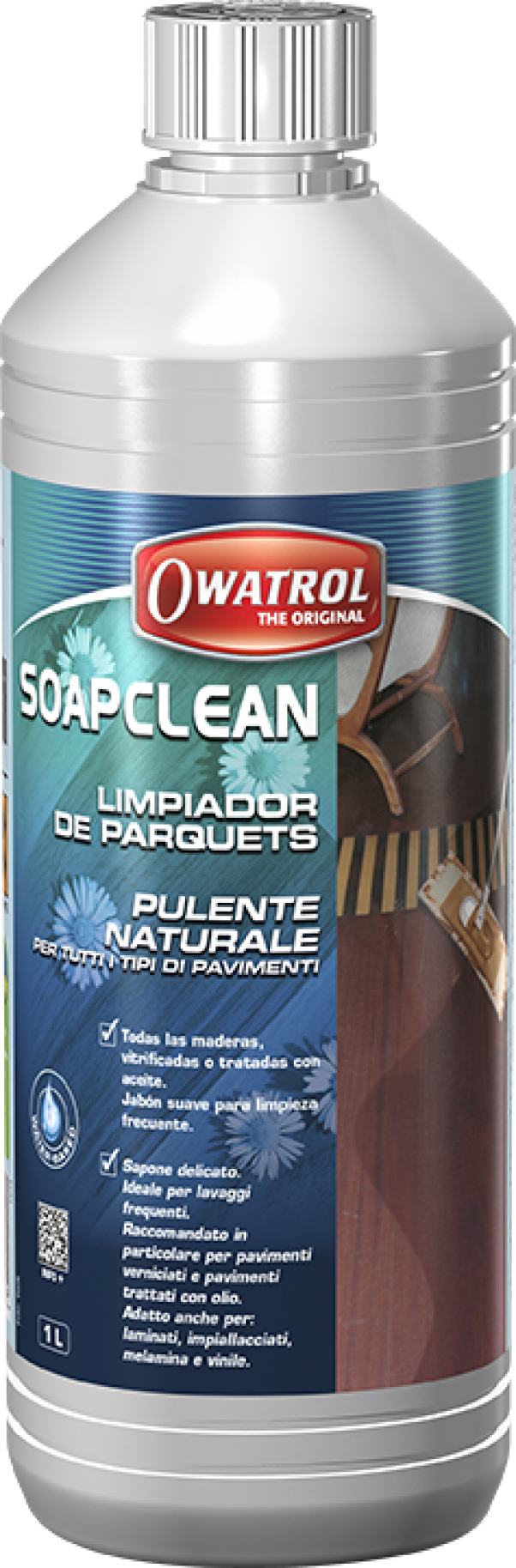 owatrol soapclean - pulitore quotidiano per superfici verniciate e oliate 1 litro - foto 1