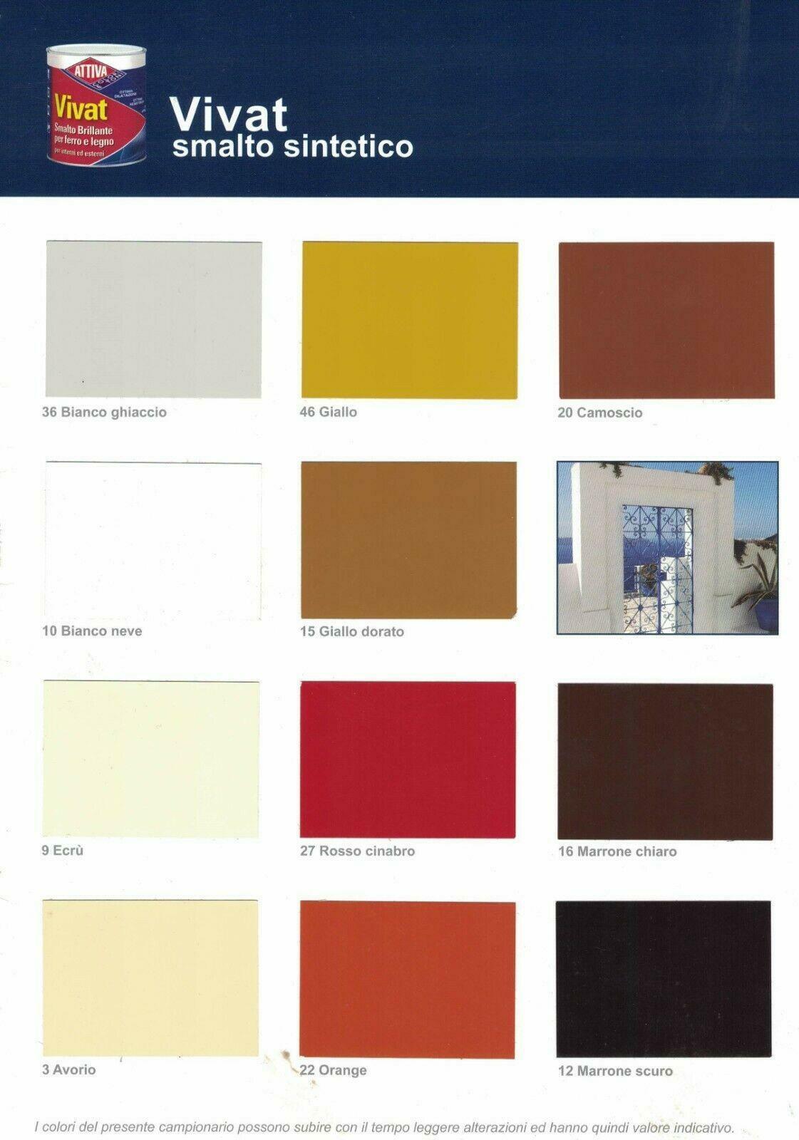 smalto sintetico brillante attiva vivat 0 75 lt marrone chiaro per ferro e legno
