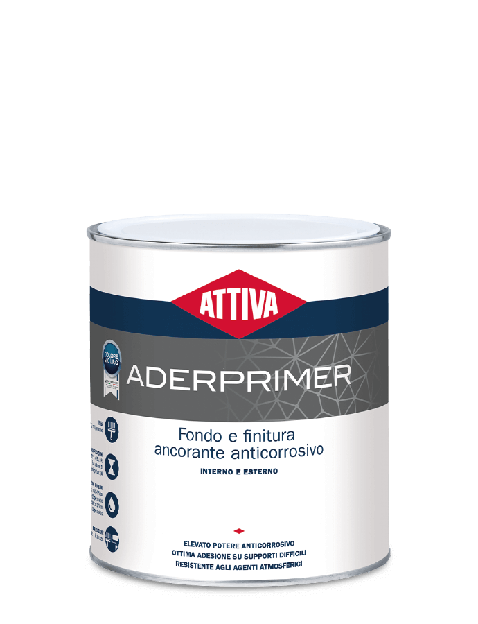 attiva attiva - aderprimer fondo ancorante anticorrosivo bianco lt 2,5 - foto 1