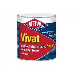- vivat smalto anticorrosivo satinato nero 0.75 lt uso ferro legno metallo