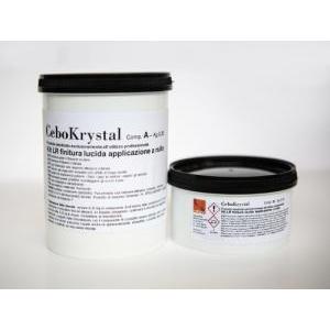 Kit finitura lucida bicomponente 2 kg  per applicazione a rullo