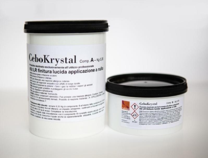 kit finitura lucida bicomponente 2 kg per interni Cebos confezione