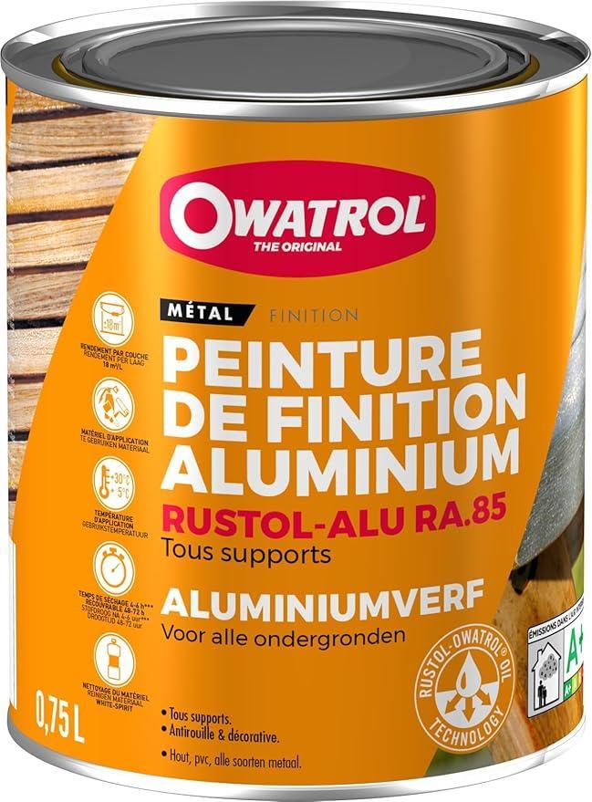 owatrol owatrol - rustol alu ra.85 vernice alluminio finitura antiruggine 0,75 l - foto 1