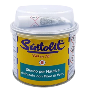 Stucco nautico rinforzato con fibre di vetro  nautica 5 barattolo 375 ml