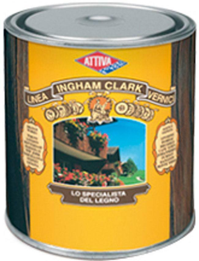 vernice flatting brillante trasparente attiva inham clark per legno allacqua 25 litri confezione