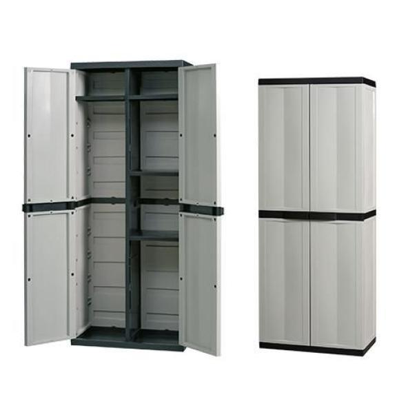 armadio portascope in plastica Mac Trend Line con ante doppie per garage lavanderia ripostiglio