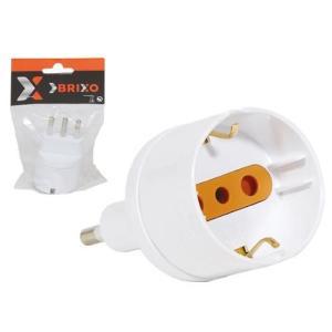 Adattatore universale schuko 16a  brixo compatibile prese italiane e tedesche