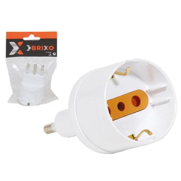 Adattatore universale Schuko 16A Mac Brixo doppia compatibilitu00e0 prese italiane e tedesche