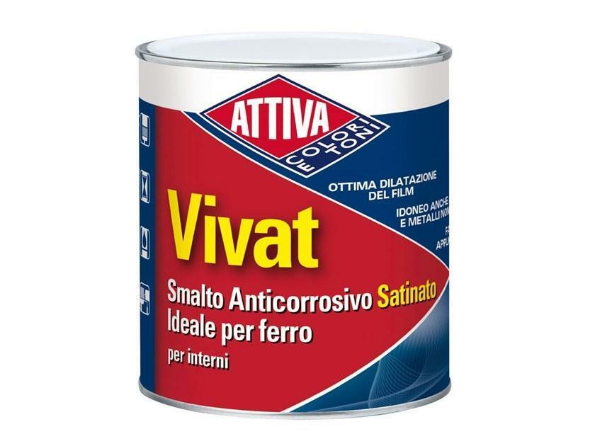 latta di smalto sintetico anticorrosivo satinato nero attiva vivat 2,5 lt per interni