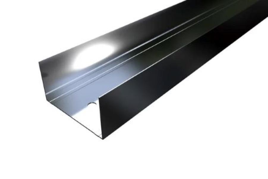 profilo guida U acciaio zincato 100x40x08 mm per pareti e controsoffitti autoportanti Knauf