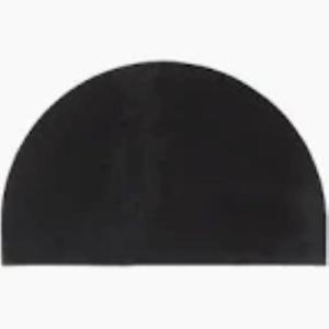 Zerbino in gomma mezzaluna  64x37 cm nero antiscivolo resistente