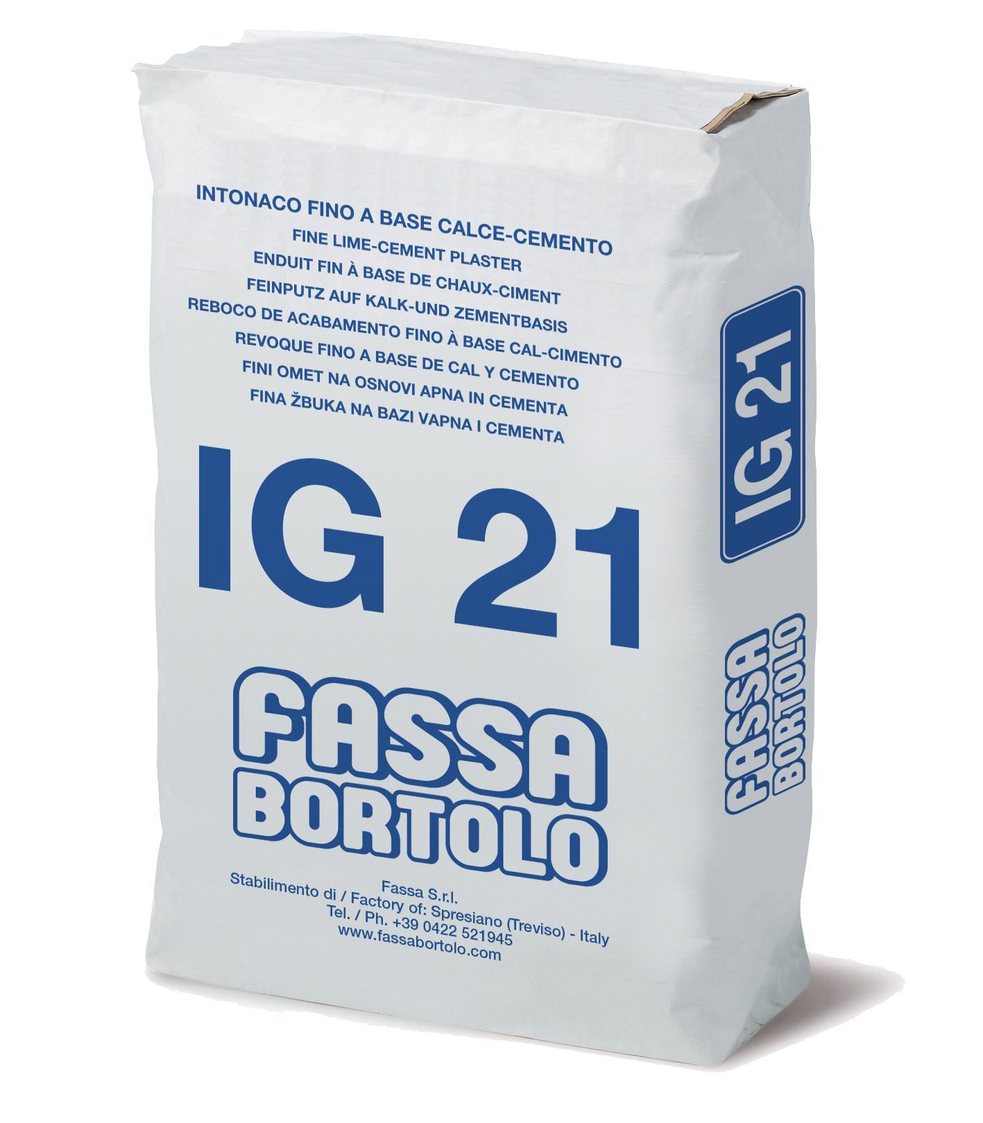 sacco rasante bianco fassa ig 21 finitura calce cemento 25 kg per interni ed esterni