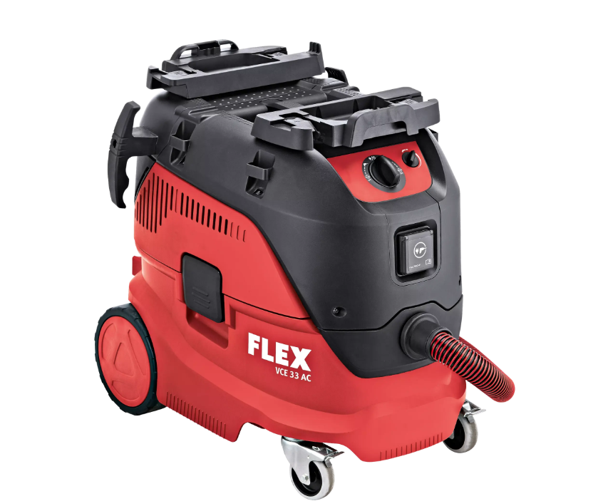 Aspiratore professionale Flex Italia VCE 33 AC rosso e nero per pulizia polveri e liquidi