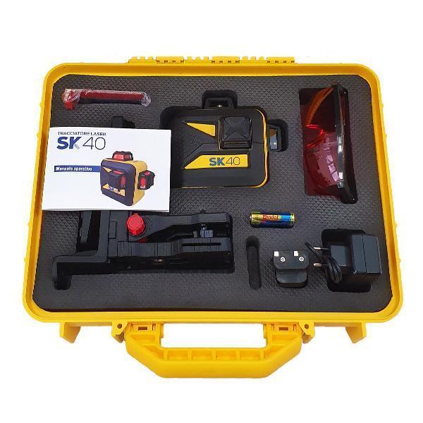 valigia e dotazione completa tracciatore laser spektra sk40 accessori inclusi