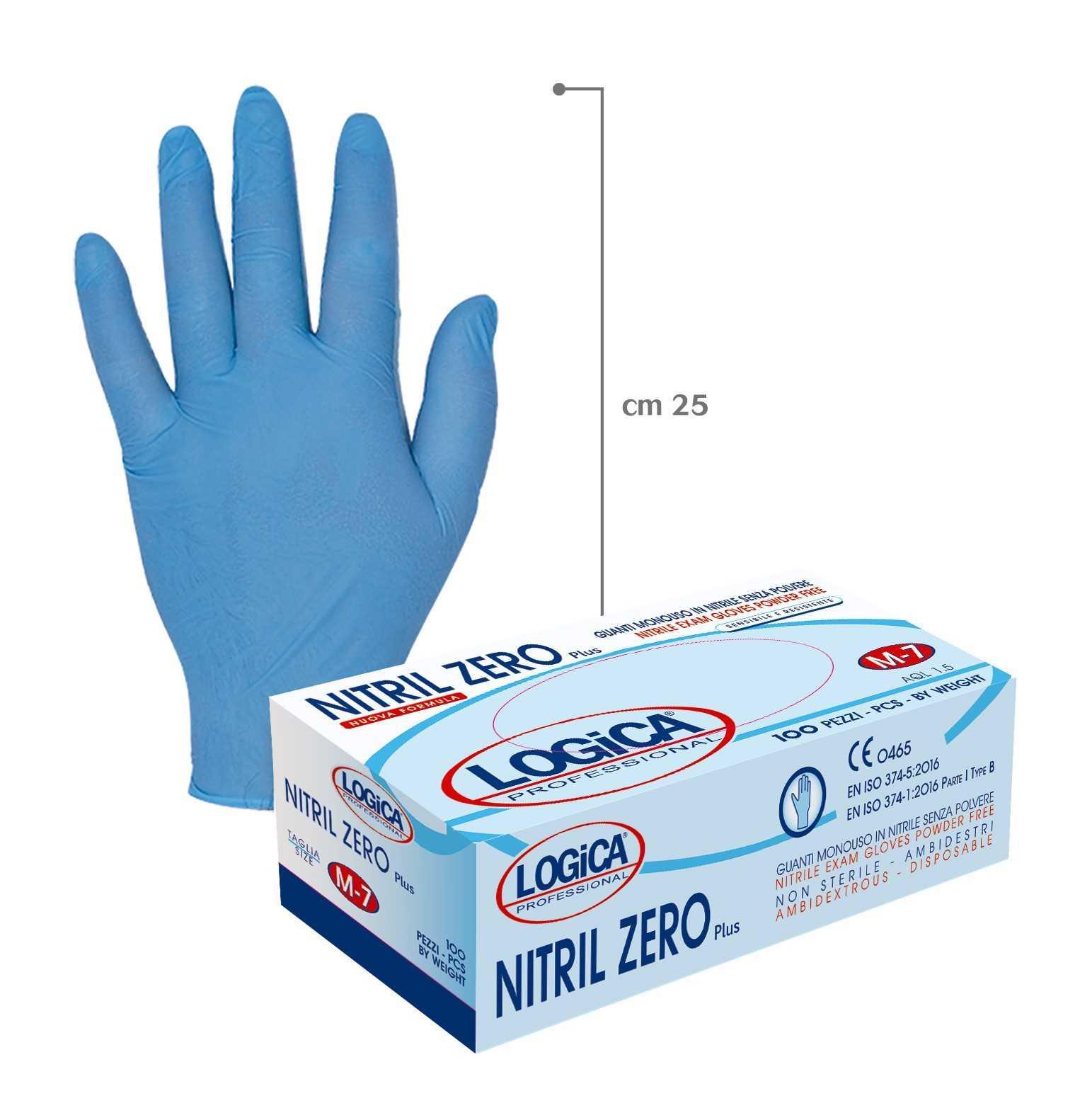 logica professional logica - nitrilzero guanti monouso nitrile celste tg. l - foto 1