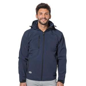Logica – giacca soft-shell 4 stagioni blu navy impermeabile e traspirante tg. l