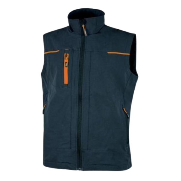 gilet tecnico da lavoro upower universe deep blue taglia m con zip frontale e tasche