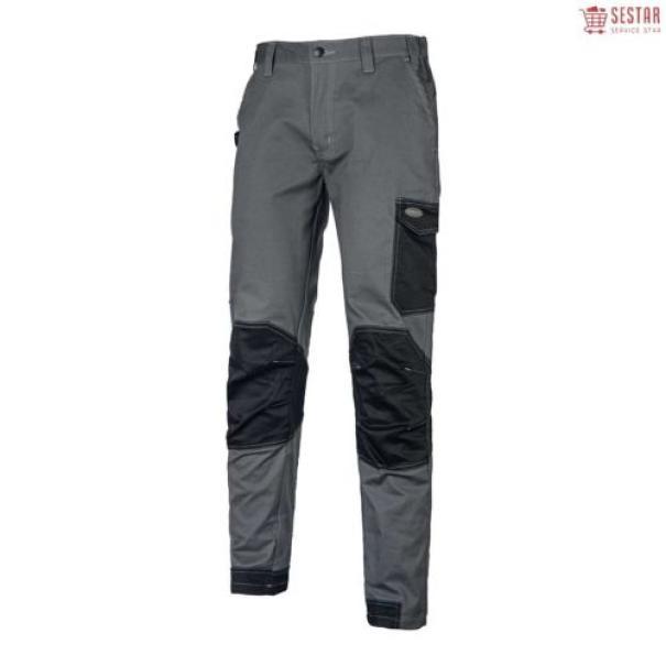 pantalone da lavoro logica professional stretch rinforzato grigio nero taglia xl visto frontalmente