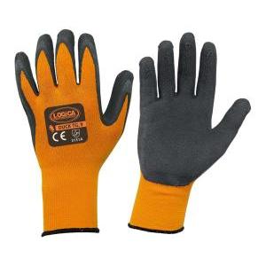 Logica – duck guanti sintetici spalmati nylon arancio/nero tg. 10