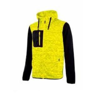 Felpa tecnica da lavoro u group upower rainbow zip giallo fluo taglia m