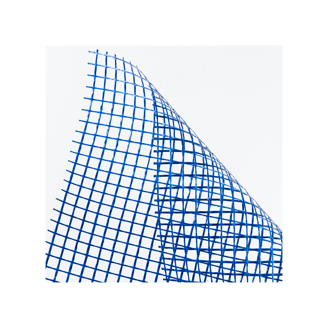rete in fibra di vetro blu Mapei Mapenet EM 30 per rinforzo strutturale maglia 30x30 mm