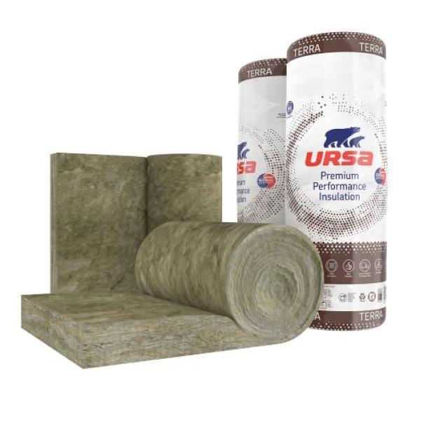 rotolo isolante termoacustico in lana minerale URSA spessore 70 mm per edilizia professionale