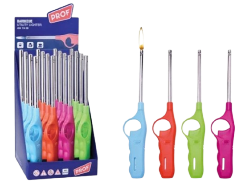 accenditore utility lungo Mac multicolore per barbecue fornelli e caminetti in esposizione