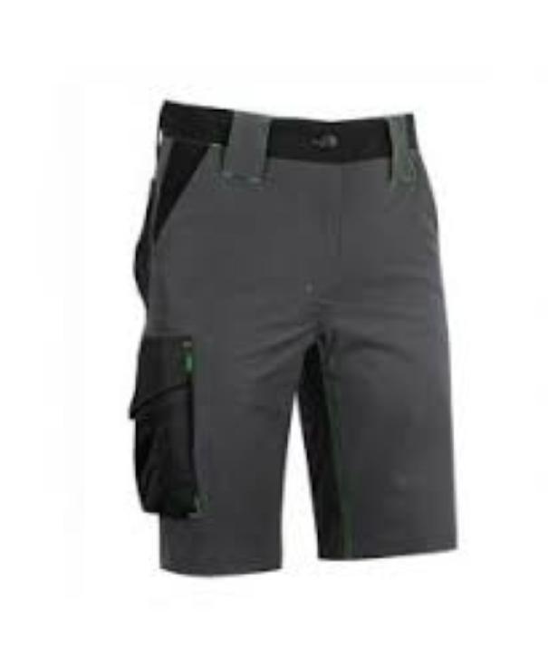 bermuda tecnici da lavoro grigio verde taglia 2XL con tasca laterale funzionale