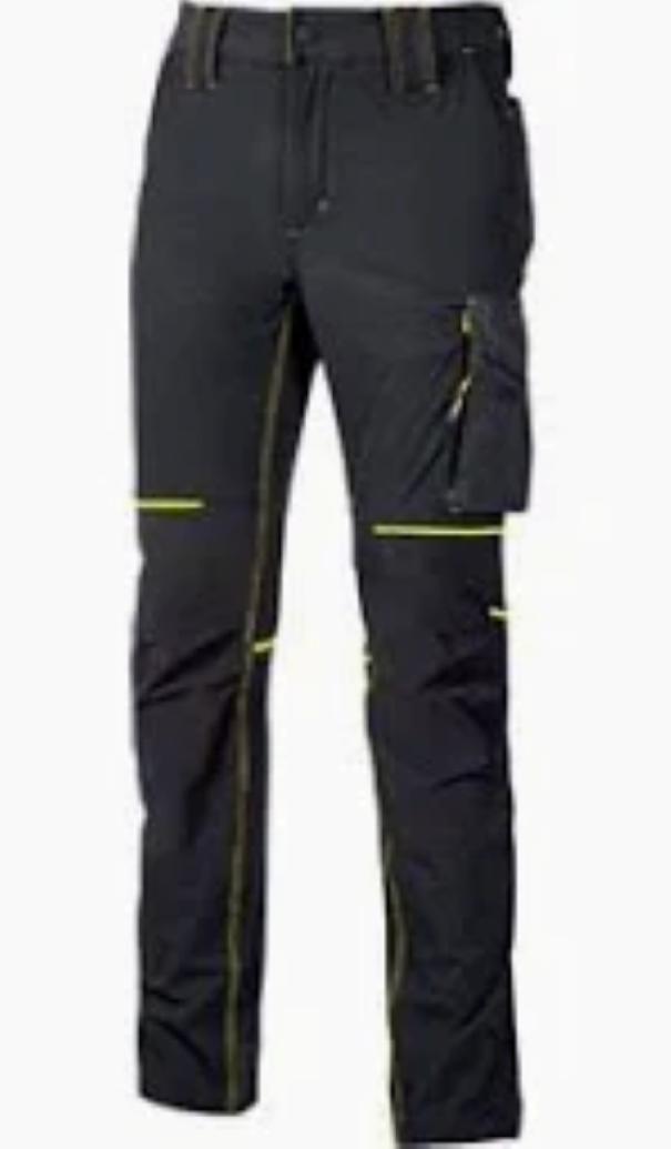 Pantalone tecnico U Group Upower World Black Carbon taglia XL con tasche laterali per lavoro professionale