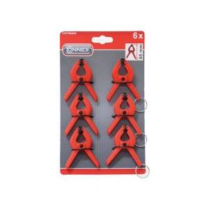 Morsetto in plastica  65 mm set 6 pezzi utensile ferramenta