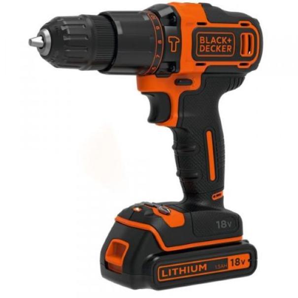 Trapano avvitatore a batteria Black Decker 18V con design ergonomico
