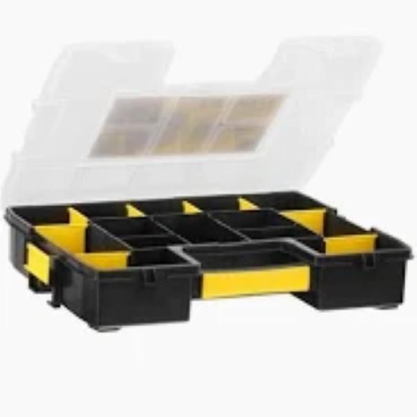 organizer portaminuteria Brico Io con divisori regolabili coperchio trasparente