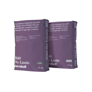 Adesivo gel flessibile  h40 no limits bianco 25 kg per ceramica e pietra naturale
