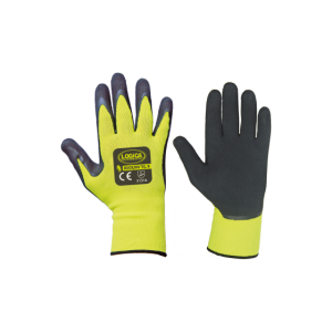 Logica - guanti da lavoro duck/hv nero giallo fluo taglia 10