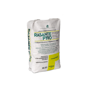 Rasante bianco a base cemento p190 per pannelli alfa confezione 20 kg