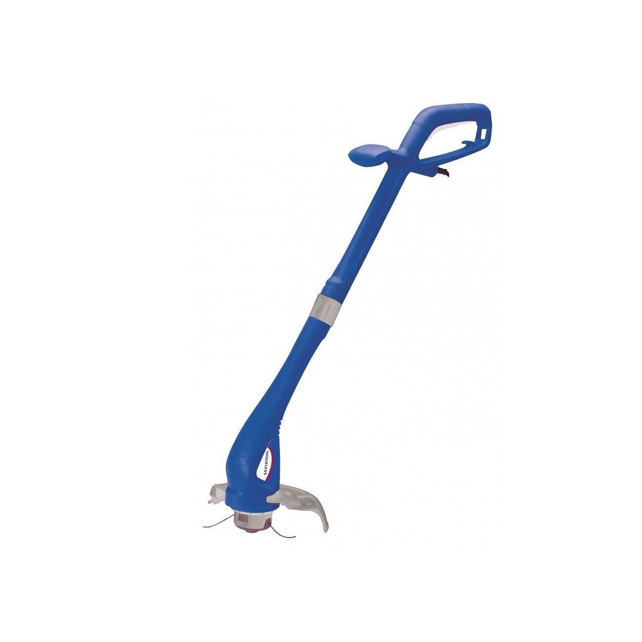 Tagliabordi elettrico Brico IO Hyundai 500W azzurro con manico telescopico e larghezza taglio 30 cm per rifinitura bordi giardino