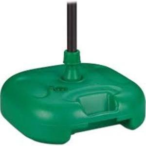 Base per ombrellone in plastica verde  supporto da giardino riempibile