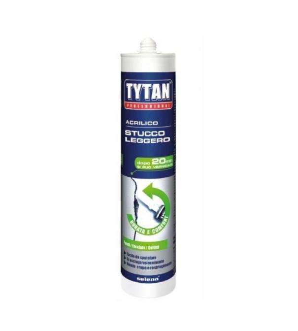 Stucco acrilico leggero Bulova Tytan cartuccia 300 ml bianco per riempimento crepe e muri