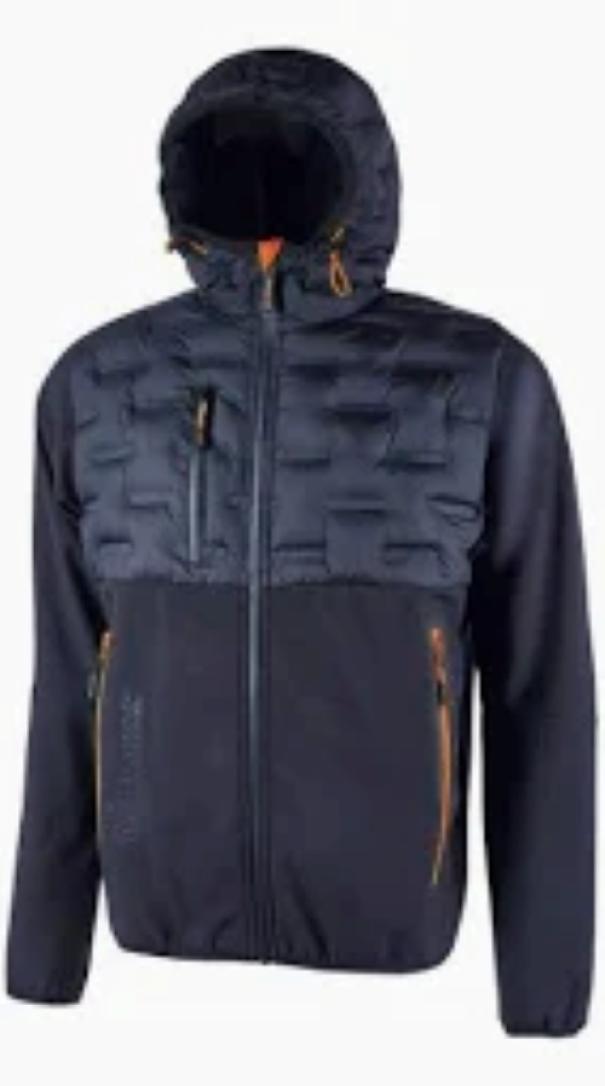 Giacca tecnica da lavoro U Group Upower Spock deep blue taglia XL con cappuccio