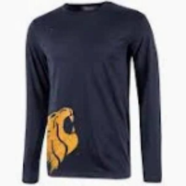 maglia manica lunga tecnica U Group Upower Alien deep blue taglia 2XL con grafica leone