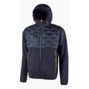 Giacca tecnica upower spock deep blue taglia 2xl antivento con cappuccio u group