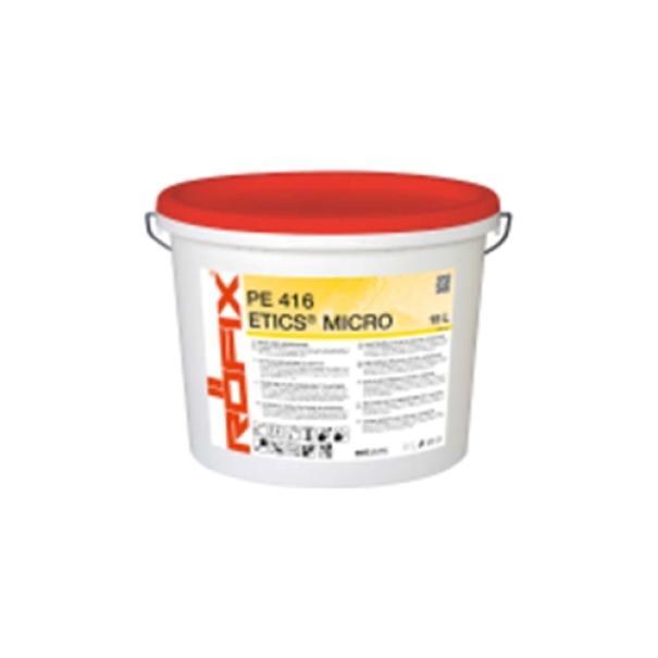 Secchio di pittura silossanica bianca Rofix PE 416 ETICS Micro da 15 litri per facciate esterne risanamento e protezione