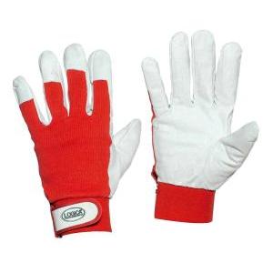Logica – 109trend guanti in pelle leggera bianco/rosso tg. 10