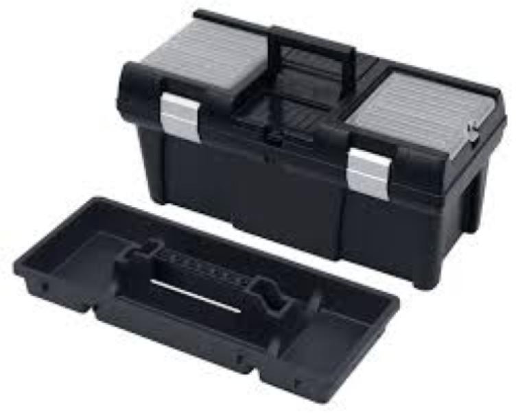 cassetta portautensili semi professionale Brico Io con vassoio estraibile nera robusta