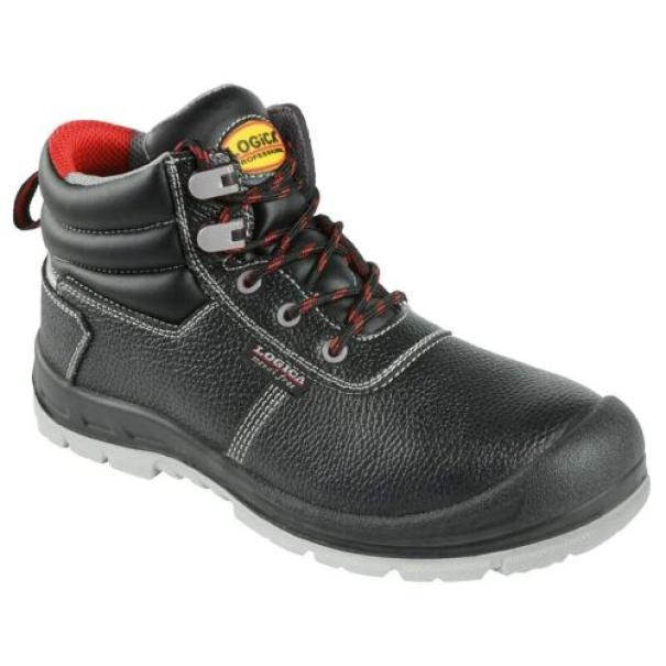scarpa antinfortunistica alta s3 in pelle nera logica professional taglia 44 vista laterale