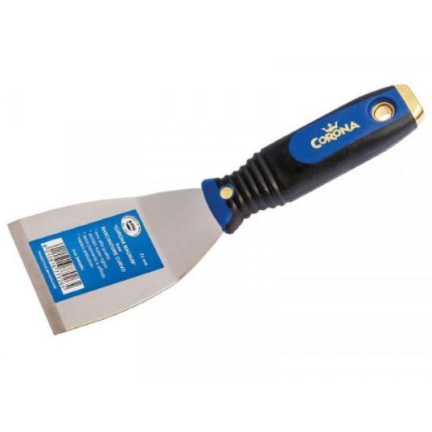 Raschiatore in acciaio inox curvo professionale con manico ergonomico per rimozione vernici e residui