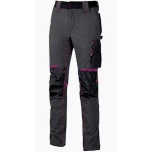 Pantalone da lavoro donna u group upower atom lady taglia m grigio fucsia